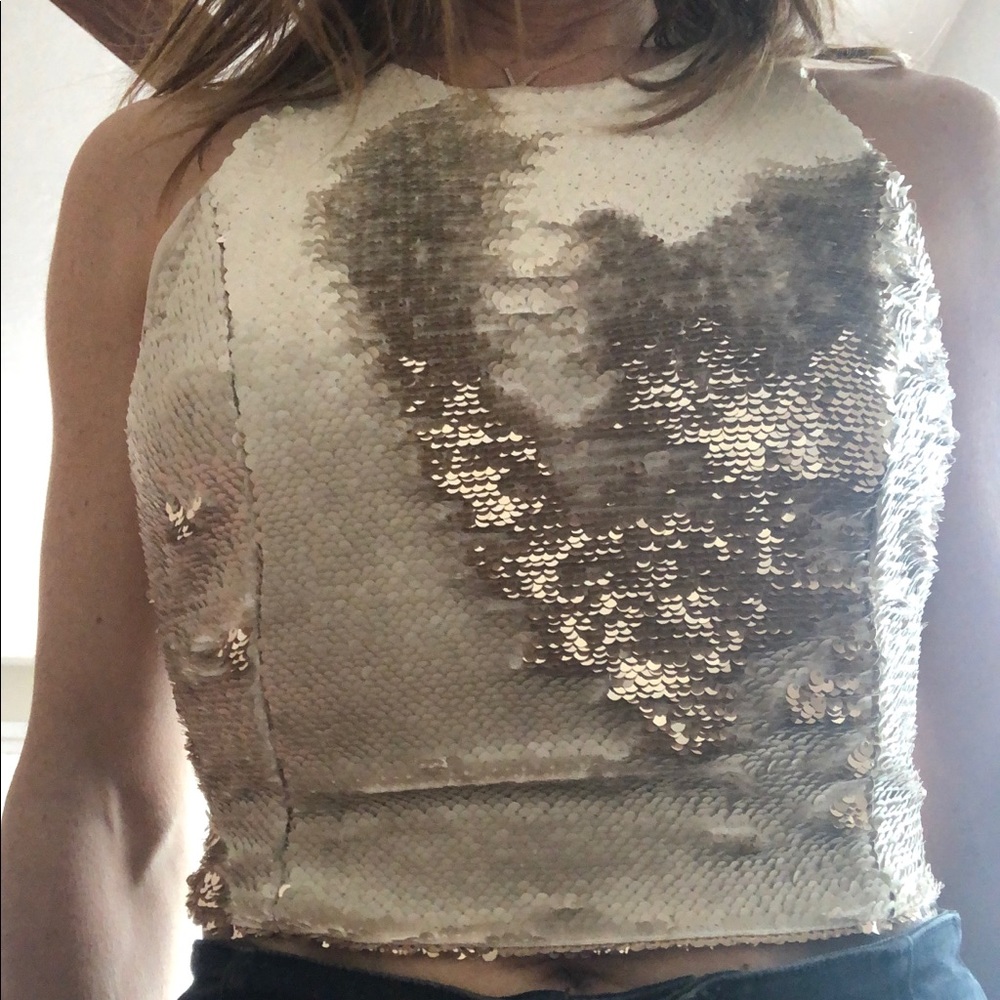 Zara Gold sequin top - Picture 5 of 5